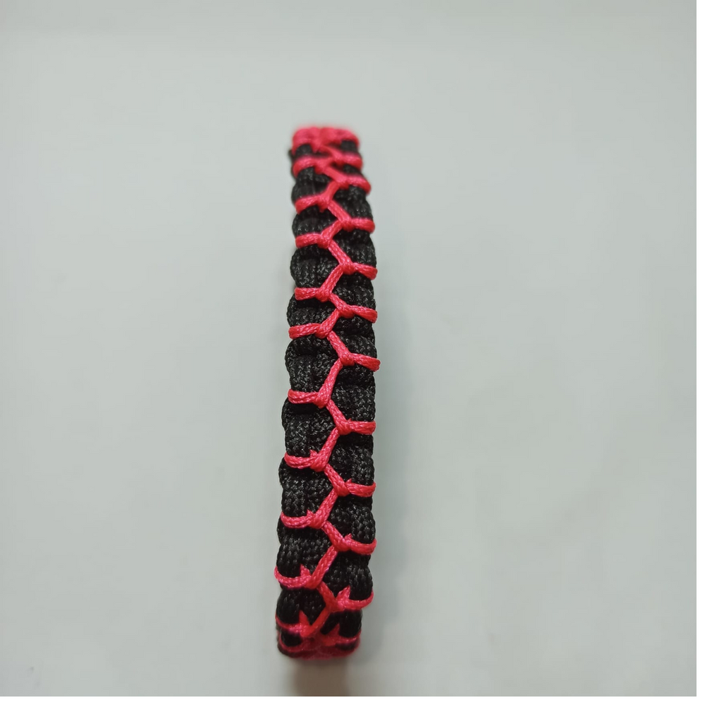 paracord bracelet two color cord_black_pink