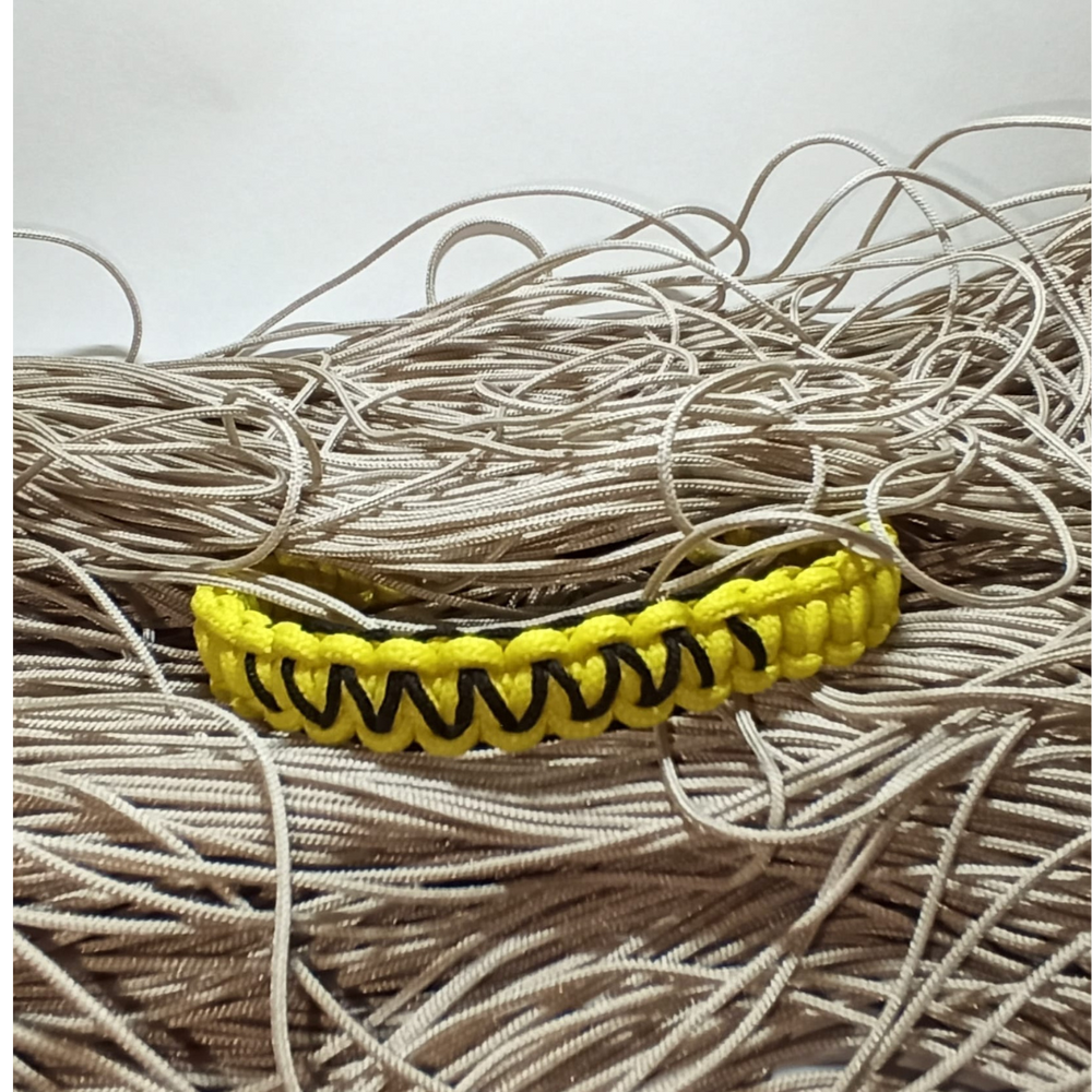 paracord bracelet two color cord_yellow-black