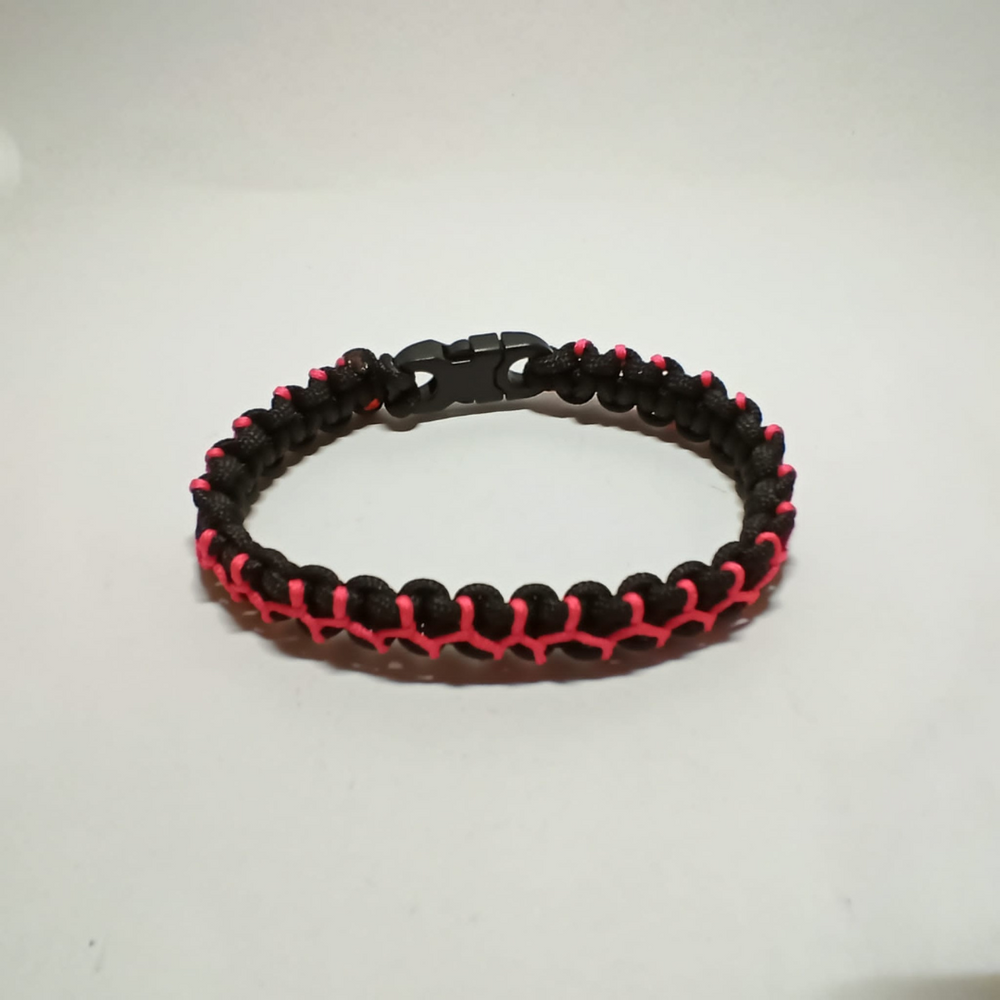 paracord bracelet two color cord_black_pink