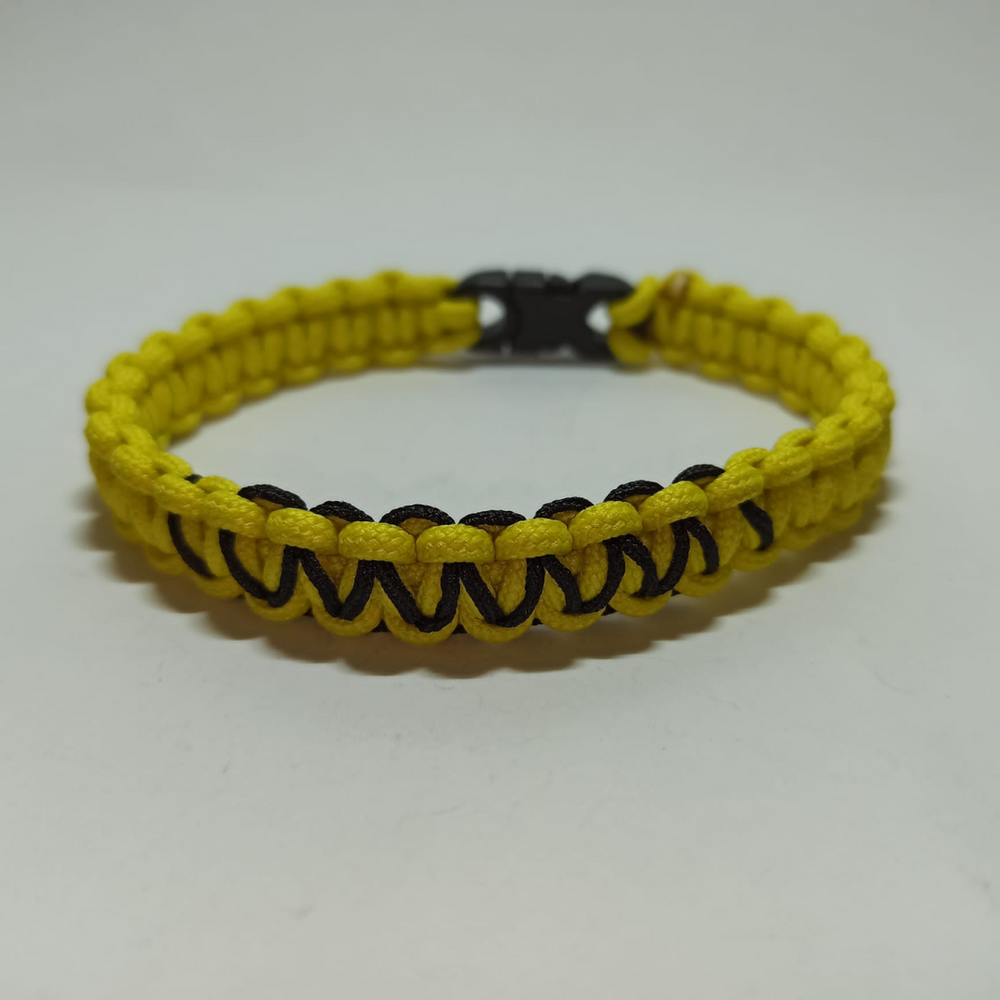 paracord bracelet two color cord_yellow-black